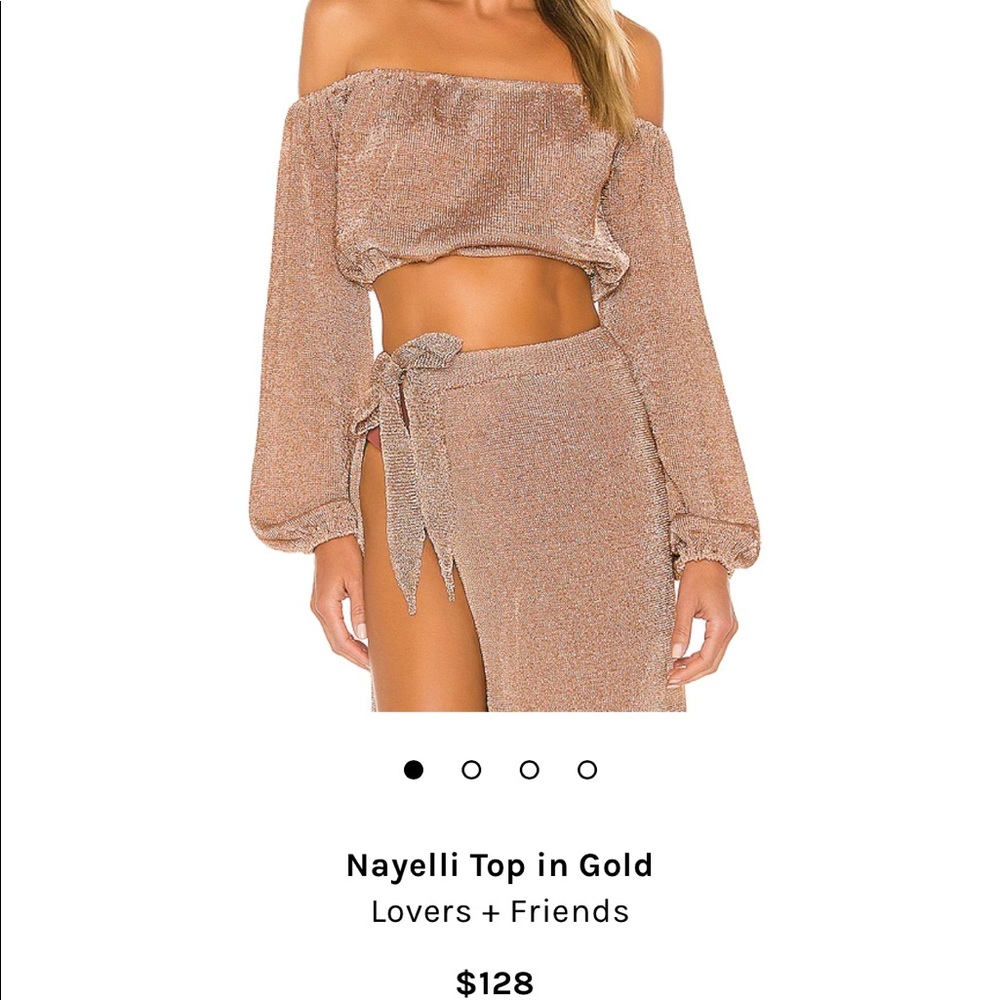 Like new Lovers + Friends Nayelli Top in Gold